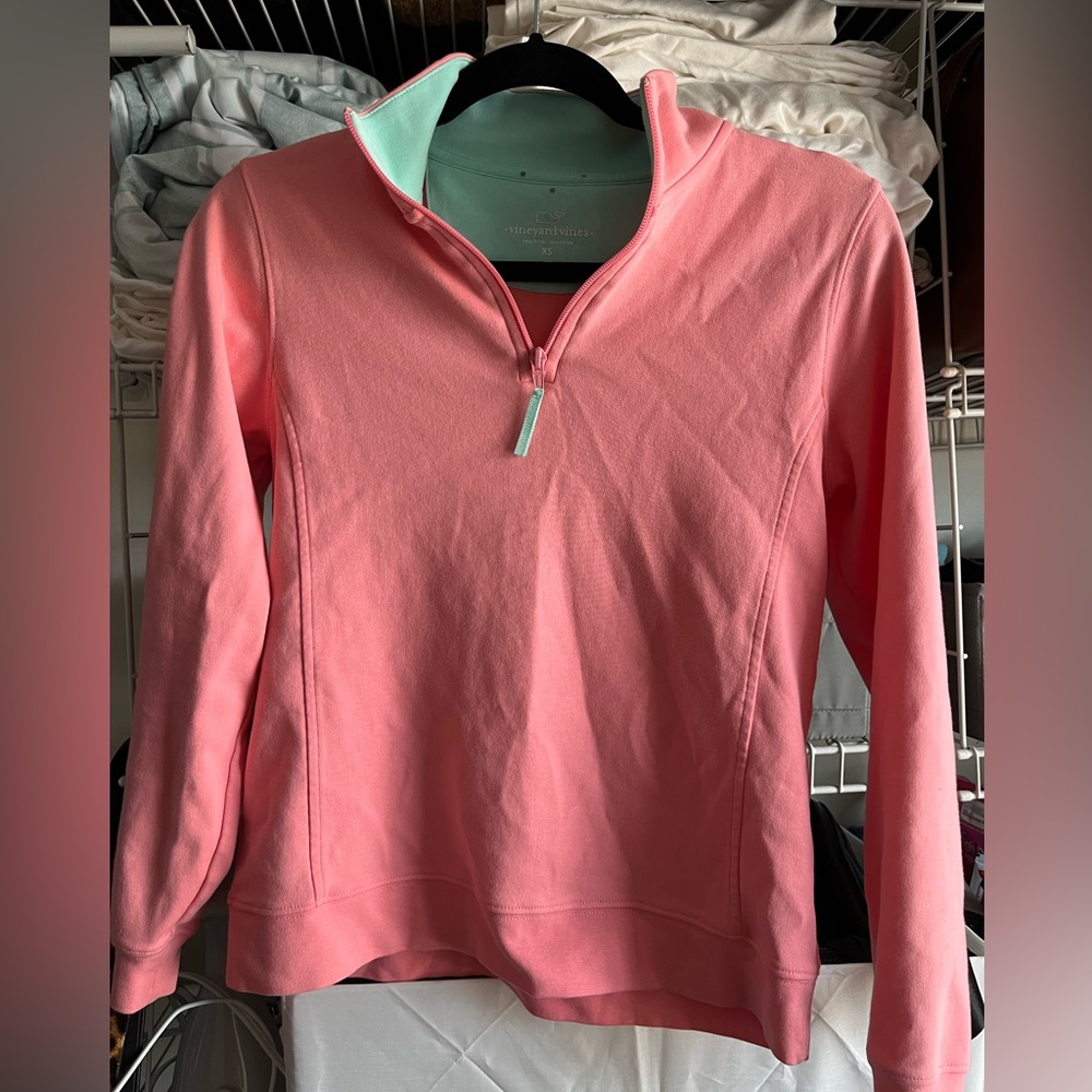 Pink Vineyard Vines Quarter-Zip